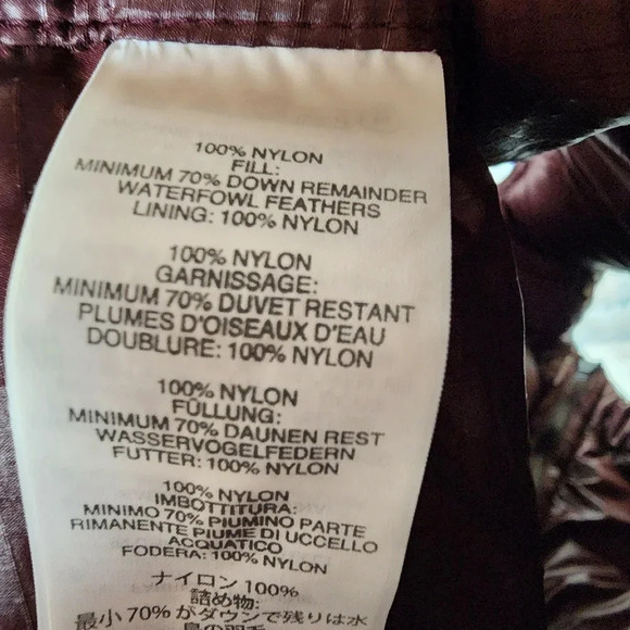 J. Crew Quilted Down Puffer Vest Maroon Size Small - Picture 13 of 14